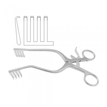 Anderson-Adson Self Retaining Retractor 4 x 4 Blunt Prongs Stainless Steel, 20 cm - 8"